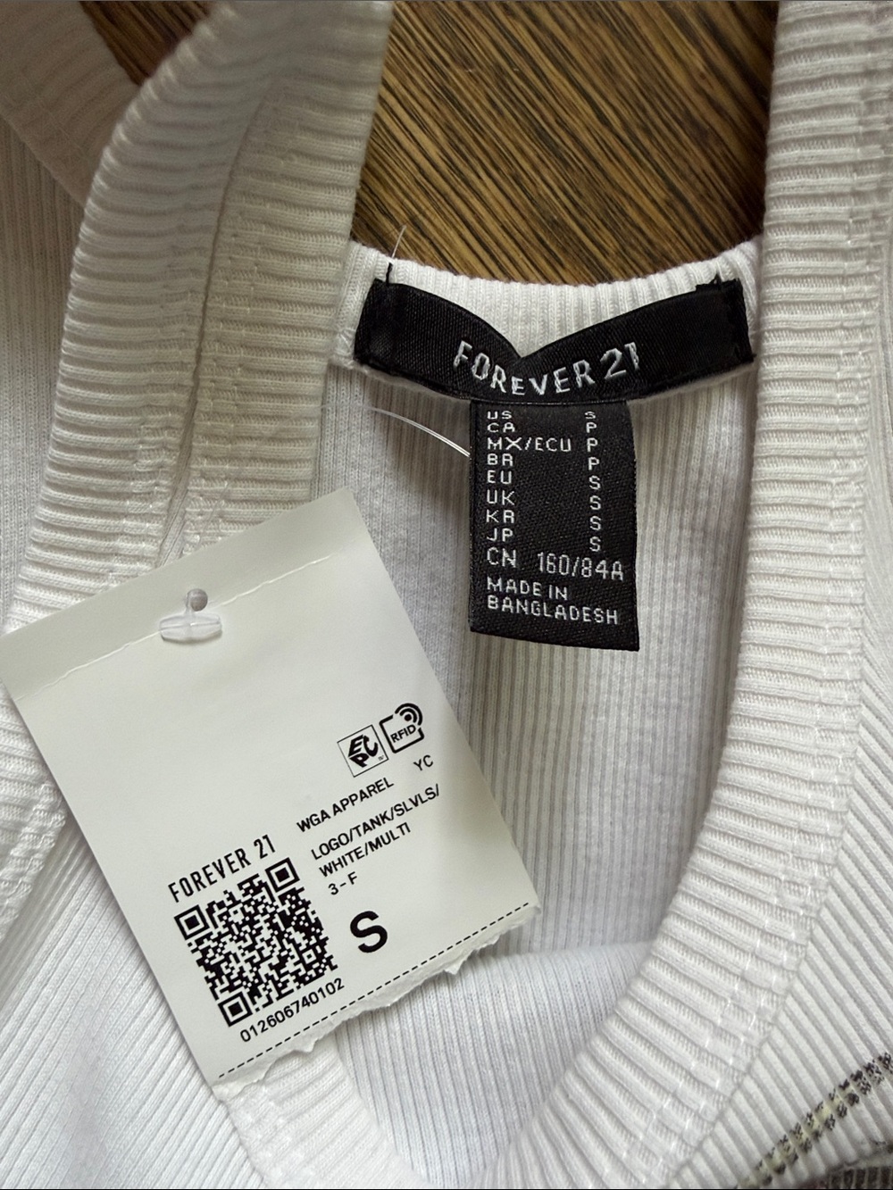 Forever 21 White Ribbed Crop Tank with Racing Car Graphic - Picture 4 of 4